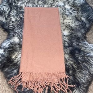 Dusty Rose Scarf with Tassels